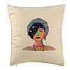 Perna Decorativa, Model Colorful Fashion, 40x40 cm, Bej, Husa Detasabila, Burduf 7 Perna Decorativa