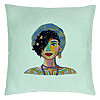 Perna Decorativa, Model Colorful Fashion, 40x40 cm, Verde Menta, Husa Detasabila, Burduf 22 Perna Decorativa