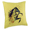 Perna Decorativa, Model Colorful Horse, 40x40 cm, Verde, Husa Detasabila, Burduf 7 Perna Decorativa