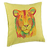 Perna Decorativa, Model Colorful Lion, 40x40 cm, Verde, Husa Detasabila, Burduf 7 Perna Decorativa