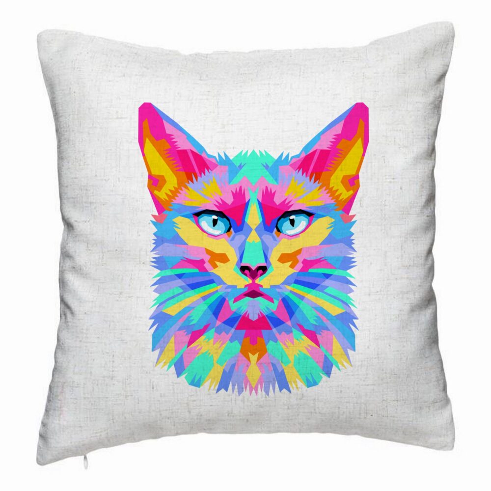 Perna Decorativa, Model Contrast Cat, 40x40 cm, Alb Murdar, Husa Detasabila, Burduf 5 Perna Decorativa