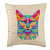 Perna Decorativa, Model Contrast Cat, 40x40 cm, Bej, Husa Detasabila, Burduf 7 Perna Decorativa