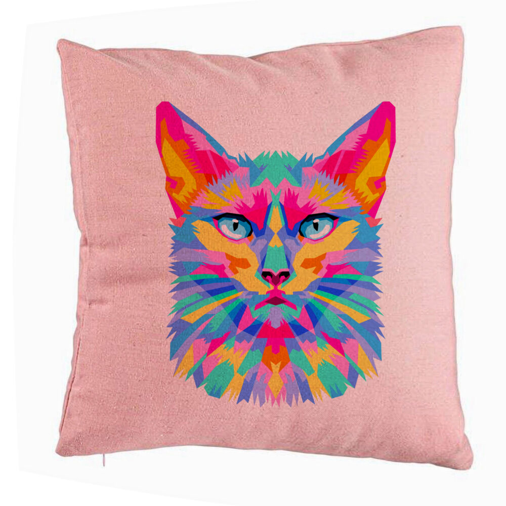 Perna Decorativa, Model Contrast Cat, 40x40 cm, Roz, Husa Detasabila, Burduf 5 Perna Decorativa