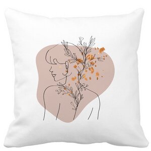 Perna Decorativa Model Corp Femeie si Flori