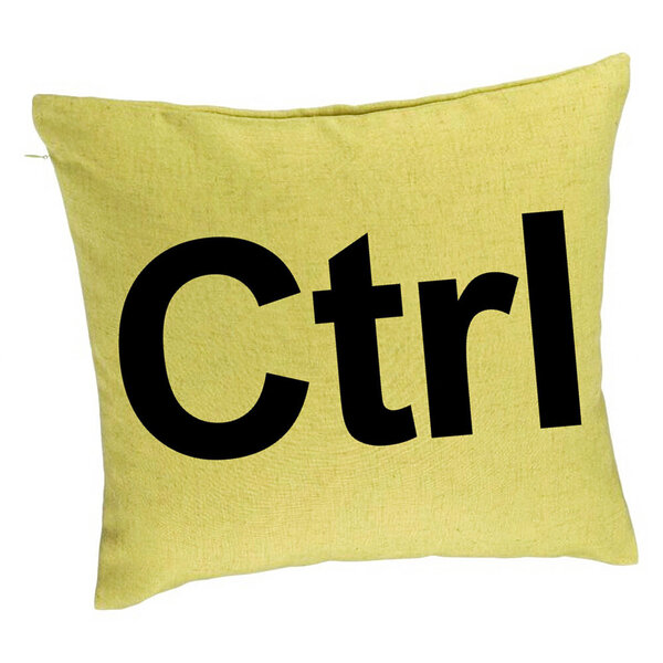 Perna Decorativa, Model Ctrl, 40x40 cm, Verde, Husa Detasabila, Burduf 5 Perna Decorativa