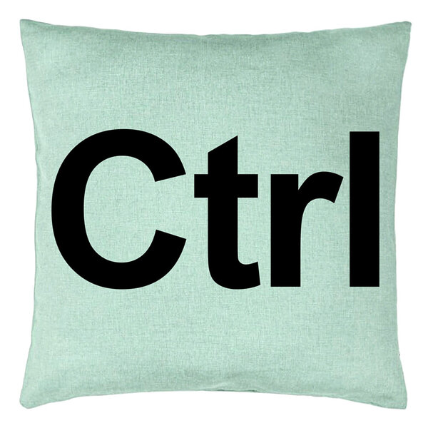 Perna Decorativa, Model Ctrl, 40x40 cm, Verde Menta, Husa Detasabila, Burduf 5 Perna Decorativa