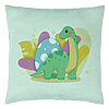 Perna Decorativa, Model Dinozaur Verde Menta Verde Menta, 40x40 cm, Verde Menta, Husa Detasabila, Burduf 22 Perna Decorativa