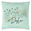Perna Decorativa, Model Dog Love, 40x40 cm, Verde Menta, Husa Detasabila, Burduf 22 Perna Decorativa