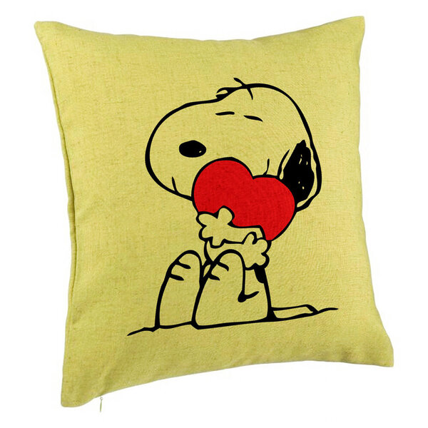 Perna Decorativa, Model Doggo Love, 40x40 cm, Verde, Husa Detasabila, Burduf 5 Perna Decorativa