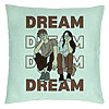 Perna Decorativa, Model Dream Friends, 40x40 cm, Verde Menta, Husa Detasabila, Burduf 22 Perna Decorativa