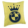 Perna Decorativa, Model Emblema BMW King, 40x40 cm, Verde, Husa Detasabila, Burduf 7 Perna Decorativa