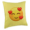 Perna Decorativa, Model Emoji In Love, 40x40 cm, Verde, Husa Detasabila, Burduf 7 Perna Decorativa