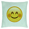 Perna Decorativa, Model Emoji Rusinos, 40x40 cm, Verde Menta, Husa Detasabila, Burduf 22 Perna Decorativa