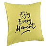 Perna Decorativa, Model Enjoy Every Moment, 40x40 cm, Verde, Husa Detasabila, Burduf 7 Perna Decorativa