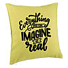 Perna Decorativa, Model Everything You can Imagine is Real, 40x40 cm, Verde, Husa Detasabila, Burduf 7 Perna Decorativa