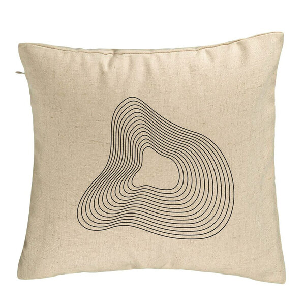 Perna Decorativa, Model F1, 40x40 cm, Bej, Husa Detasabila, Burduf 5 Perna Decorativa
