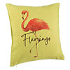 Perna Decorativa, Model Flamingo, 40x40 cm, Verde, Husa Detasabila, Burduf 7 Perna Decorativa