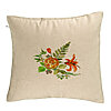 Perna Decorativa, Model Florale, 40x40 cm, Bej, Husa Detasabila, Burduf 7 Perna Decorativa