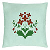 Perna Decorativa, Model Florale Rosii, 40x40 cm, Verde Menta, Husa Detasabila, Burduf 22 Perna Decorativa