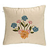 Perna Decorativa, Model Florale Roz Gold si Bejstru, 40x40 cm, Bej, Husa Detasabila, Burduf 7 Perna Decorativa