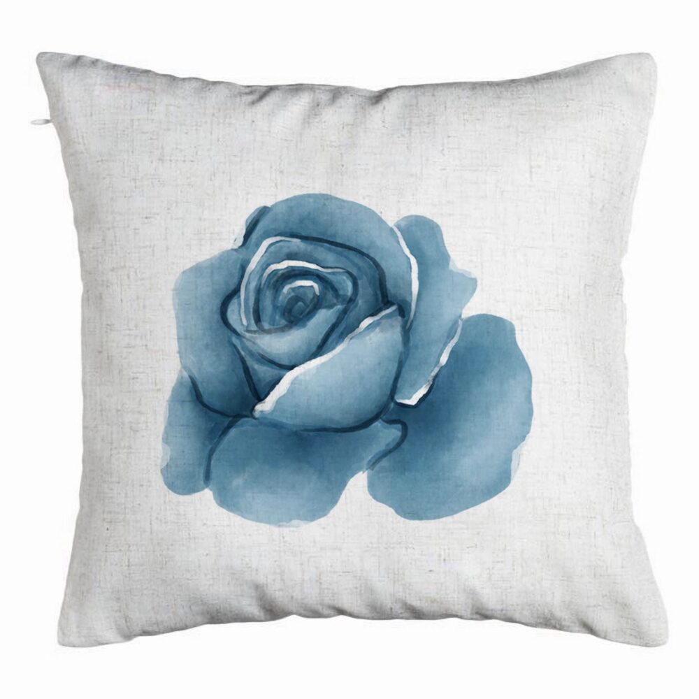 Perna Decorativa, Model Florale Trandafir Alb Murdarstru, 40x40 cm, Alb Murdar, Husa Detasabila, Burduf 5 Perna Decorativa