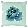 Perna Decorativa, Model Florale Trandafir Verde Mentastru, 40x40 cm, Verde Menta, Husa Detasabila, Burduf 22 Perna Decorativa