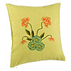 Perna Decorativa, Model Florale Verde si Alastru, 40x40 cm, Verde, Husa Detasabila, Burduf 7 Perna Decorativa