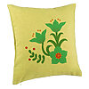 Perna Decorativa, Model Florale Verzi, 40x40 cm, Verde, Husa Detasabila, Burduf 7 Perna Decorativa