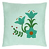 Perna Decorativa, Model Florale Verzi, 40x40 cm, Verde Menta, Husa Detasabila, Burduf 22 Perna Decorativa