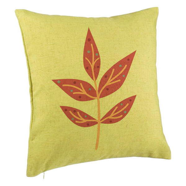 Perna Decorativa, Model Florale Yuko, 40x40 cm, Verde, Husa Detasabila, Burduf 5 Perna Decorativa