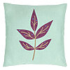 Perna Decorativa, Model Florale Yuko, 40x40 cm, Verde Menta, Husa Detasabila, Burduf 22 Perna Decorativa