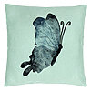 Perna Decorativa, Model Fluture 2, Blue and Black 40x40 cm, Verde Menta, Husa Detasabila, Burduf 22 Perna Decorativa