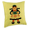 Perna Decorativa, Model Folk, 40x40 cm, Verde, Husa Detasabila, Burduf 7 Perna Decorativa