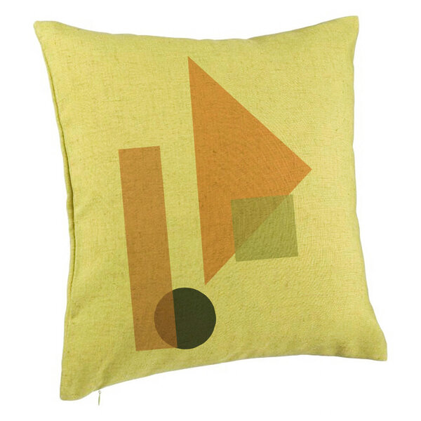 Perna Decorativa, Model Forme Geometrice 1, Multicolor, 40x40 cm, Verde, Husa Detasabila, Burduf 5 Perna Decorativa