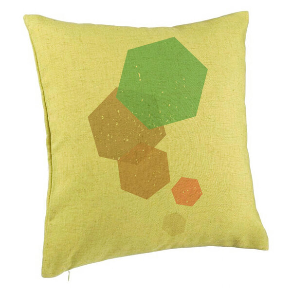 Perna Decorativa, Model Forme Geometrice 2, Multicolor, 40x40 cm, Verde, Husa Detasabila, Burduf 5 Perna Decorativa