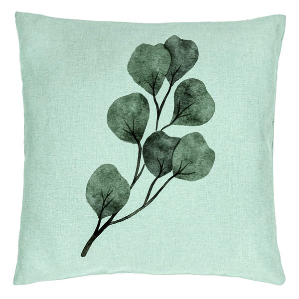 Perna Decorativa, Model Frunze, 40x40 cm, Verde Menta, Husa Detasabila, Burduf 15 Perna Decorativa