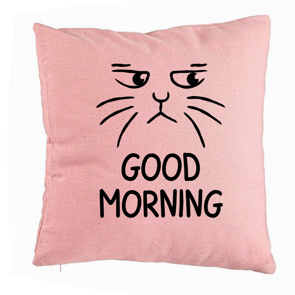Perna Decorativa, Model Good Morning, 40x40 cm, Roz, Husa Detasabila, Burduf 5 Perna Decorativa