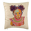 Perna Decorativa, Model Happy Baby, 40x40 cm, Bej, Husa Detasabila, Burduf 7 Perna Decorativa
