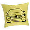 Perna Decorativa, Model Hey Mercedes, 40x40 cm, Verde, Husa Detasabila, Burduf 7 Perna Decorativa