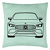 Perna Decorativa, Model Hey Mercedes, 40x40 cm, Verde Menta, Husa Detasabila, Burduf 22 Perna Decorativa
