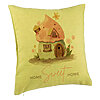 Perna Decorativa, Model Home Sweet Home 1, 40x40 cm, Verde, Husa Detasabila, Burduf 7 Perna Decorativa