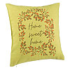Perna Decorativa, Model Home Sweet Home, 40x40 cm, Verde, Husa Detasabila, Burduf 7 Perna Decorativa