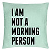 Perna Decorativa, Model I Am Not A Morning Person, 40x40 cm, Verde Menta, Husa Detasabila, Burduf 22 Perna Decorativa