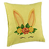 Perna Decorativa, Model Iepuras Floral, 40x40 cm, Verde, Husa Detasabila, Burduf 7 Perna Decorativa