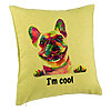Perna Decorativa, Model I'm cool Colorful, 40x40 cm, Verde, Husa Detasabila, Burduf 7 Perna Decorativa