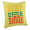 Perna Decorativa, Model Keep Life Simple, 40x40 cm, Verde, Husa Detasabila, Burduf 7 Perna Decorativa