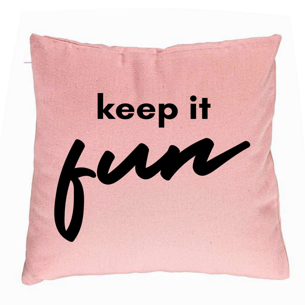 Perna Decorativa, Model Keep it Fun, 40x40 cm, Roz, Husa Detasabila, Burduf 5 Perna Decorativa