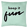 Perna Decorativa, Model Keep it Fun, 40x40 cm, Verde Menta, Husa Detasabila, Burduf 22 Perna Decorativa