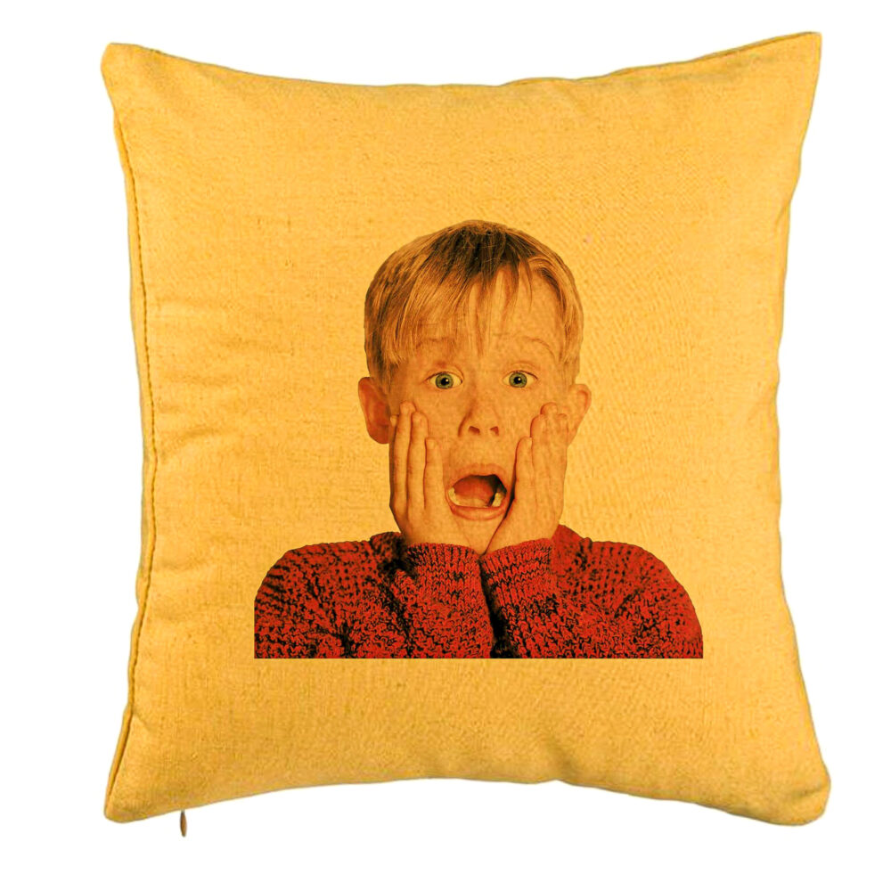 Perna Decorativa, Model Kevin, 40x40 cm, Galben, Husa Detasabila, Burduf 5 Perna Decorativa