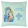 Perna Decorativa, Model La multi ani de Sfanta Maria, 40x40 cm, Verde Menta, Husa Detasabila, Burduf 22 Perna Decorativa